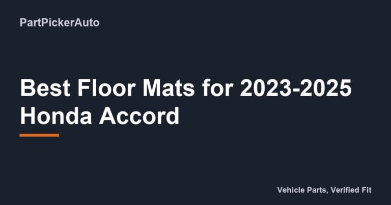 135 Best Floor Mats For 2023 2025 Honda Accord